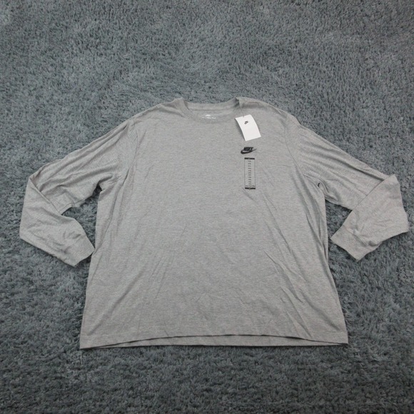 Nike Other - Nike Shirt Mens 2XL Gray Long Sleeve The Nike Tee Swoosh Logo NWT